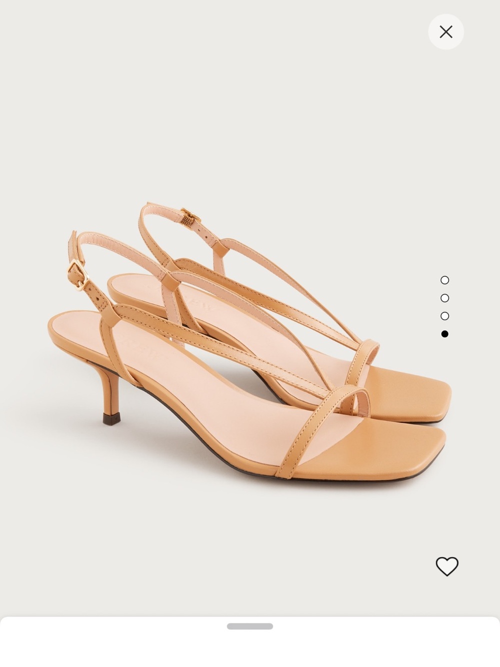 JCrew Krista slingback kitten-heel sandals in leather Sz7